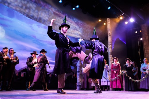There's nothing quite like the magic of the iconic "Bottle Dance" from FIDDLER ON THE ROOF 🎶🍾 Don’t miss your chance to see this unforgettable performance live, now through July 7 at phoenixtheatre.com! 🎥: Nick Raynor, Matthew Aaron Liotine, Anthony DaSilva, and James Monroe Števko in FIDDLER ON THE ROOF | The Phoenix Theatre Company
