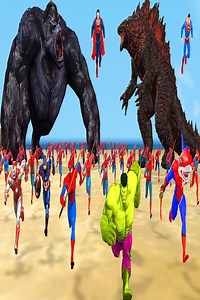 Spider Man Rescue Superhero Captain America from Venom vs Superman vs hulk, Godzilla | Learn colors learn animals name and sound