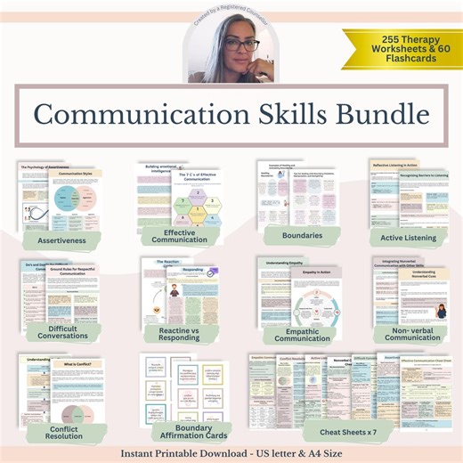 Communication Skills Bundle: Therapy Worksheets, Teens & Adults (PDF Download) - Etsy
