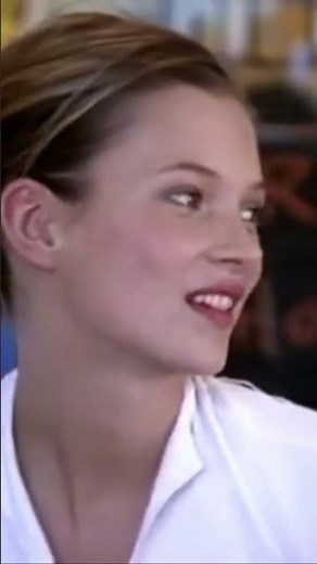 Young Kate Moss being interviewed in '98 #runway #fashion #retro #shorts