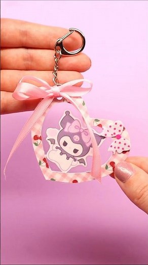 How to Make a Cute Paper Keychain 💖 DIY Easy Paper Craft #diy #papercraft #handmade