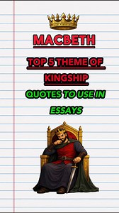 Top 5 Theme of Kingship Quotes to use in Macbeth Essays👑🤴 #gcse #gcseenglish #macbeth #study #revision
