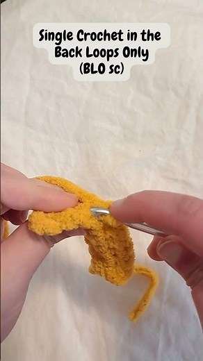 Single Crochet in the Back Loops Only (BLO sc) Tutorial