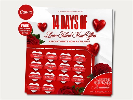 Hair Flyers February Books Open Valentines Day Flyer February Booking Hair Deals Flyer Bookings Available Raffle Giveaway Flyer Nail Books - Etsy