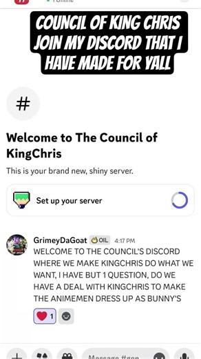 COUNCIL OF KING CHRIS, JOIN MY DISCORD TAHT I HAVE MADE FOR YALL#kingchris #kingchriscouncil