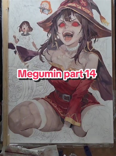 Anime Fanart: Megumin, Chiho & Umaruchan Battle