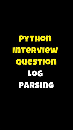 DataTechInfo on Instagram: "Python Log Parsing Interview Question @datatechinfo #logs #meta #verse #ai #republic"