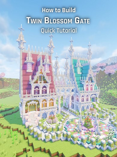 Explore the Pastel Fantasy City Gate in Minecraft
