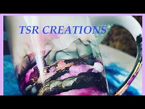 #90 HOW TO MAKE A ALCOHOL INK CUPS/MUGS/TUMBLERS. Functional art projects. Ink artist/fluidart