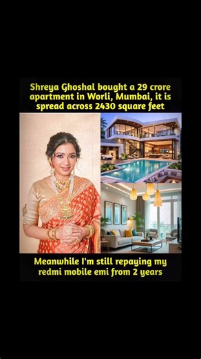 Shreya Ghoshal ₹29 Cr Dream Home 🏠✨ #shreyaghoshal