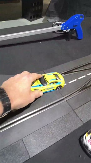 big digital slot car track in the making