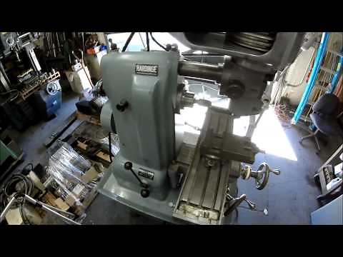 HARDINGE TM-UM UNIVERSAL MILLING MACHINE UNDER POWER