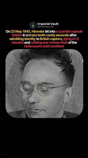 How Himmler Escaped Justice in British Custody #shorts #history