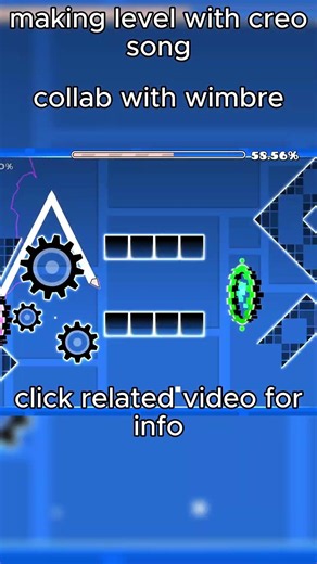 making a layout with creos new song #geometrydash #layout