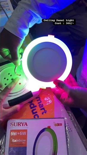 Colouring Panel Light for Ceiling | Rainbow LED Downlighter #surya #leddownlight #panellight