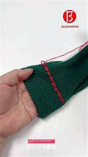 Sweater sleeves are too long? Don’t cut them—shorten them with an invisible stitch.