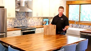 HARDWOOD REFLECTIONS 6 ft. L x 39 in. D Unfinished Walnut Solid Wood Butcher Block Countertop Island with Square Edge 153974HDBW-74