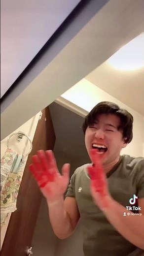 彼氏が急に吐血したら（血のり）#shorts #tiktok #カップル #ドッキリ