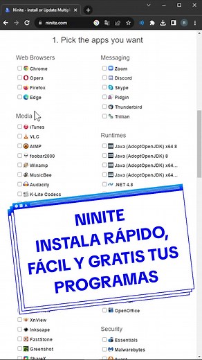 💻 DESCARGA FÁCIL, RÁPIDO Y GRATIS CON NINITE 📥 En esta página vas a poder encontrar diferentes programas que te pueden servir si recién instalas Windows o incluso si tenes que actualizarlos. Lo único que tenes que hacer es seleccionar cuáles querés y abajo clickeas para descargarlos. Se va a bajar un archivo tipo Ninite el cual vas a abrir para que comience la descarga y actualización de todos los programas previamente seleccionados. . . 🚛 ¡ENVÍOS GRATIS A TODO EL PAÍS EN COMPRAS SUPERIORES A