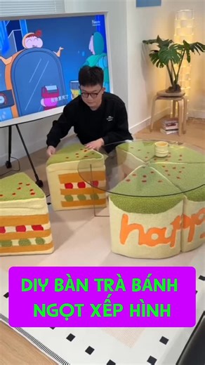 Diy bàn trà sofa bánh ngọt siêu xinh #diy #decor #caitaonhacua | Nhà Đẹp & Chill