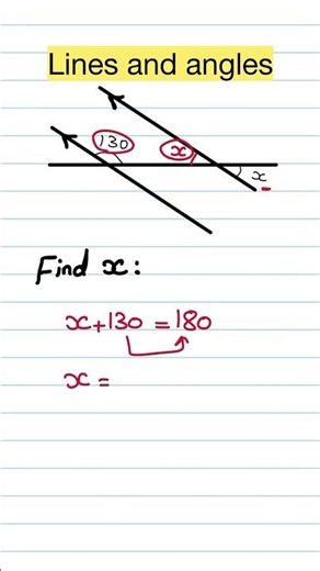 Solving Angles with Parallel Lines & Transversals | Math by Eslam Wagih