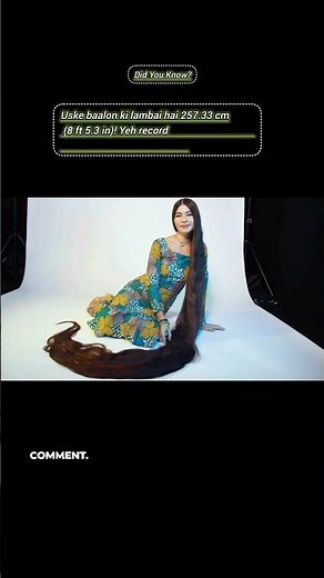 "World's Longest Hair Girl! 😱 8 Feet Se Zyada! | Aliia Nasyrova Record 2024"