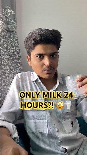 24 hours only milk 🥛 challenge 😳 result shocking! #shorts
