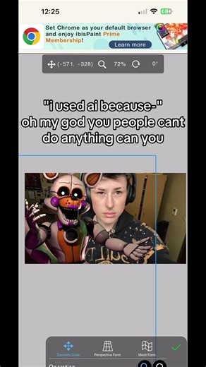 used my goat for the example here but the mass amount of ai ive seen for this trend is pissing me off 😭 it all looks tacky and gross. photo editing is so easy dude just lock in. #fnaf #fivenightsatfreddys #lolbit #lolbitfnaf #sisterlocation