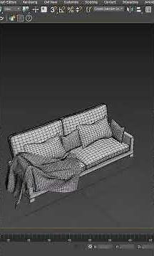 3d max simple sofa modeling #3d #vray #interiordesign #3dsmax #sofa #modeling #furnituredesign