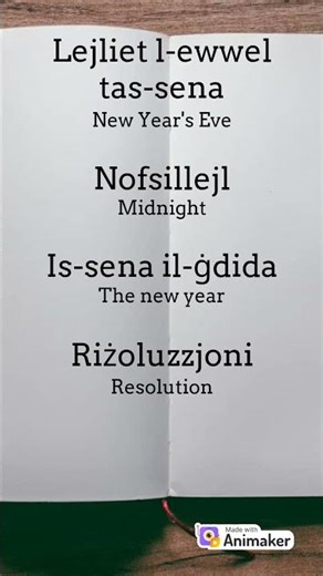 Learn Maltese - New Year #malti #malta #languageasmr #shortsfeed #malteselanguage #expats #fyp