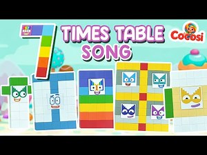 7 Times Table Song with Numberblocks | Multiply by 7 Song | Times Tables for Kids
