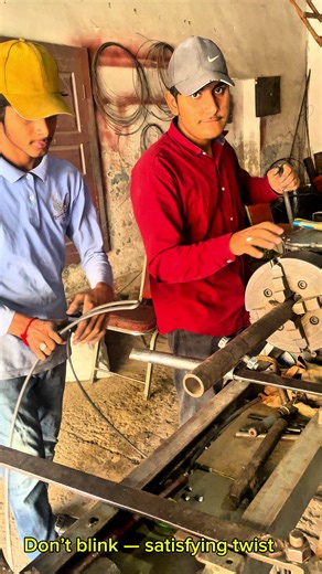 Heavy Duty Spring Making — Don’t Blink #springmaking #satisfying #metalwork #workshop #fyp