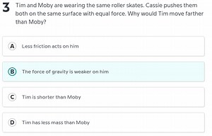 Tim and Moby are wearing the same roller skates. Cassie pushes ... | Filo