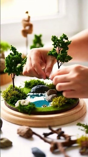 Sculpting paper into 3D landscapes #origami #paper