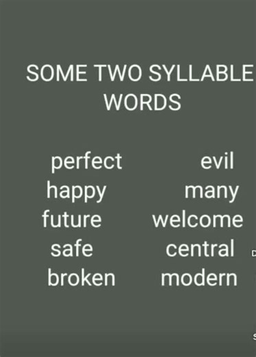 two-syllable words