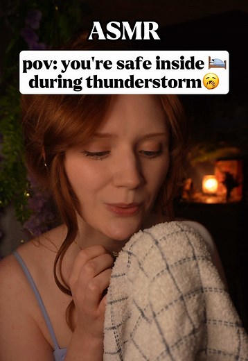 So soothing 🥺 I love thunderstorm rainy trigger 😴 ASMR foam on mic wind 💨