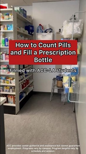 Learn how to fill a prescription bottle with our #PharmacyTech program. #shorts #pharmacytechnician