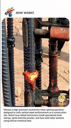 How to Seamlessly Exothermic Weld Heavy Rebars Using Thermite Powder #rebar #thermite #welding