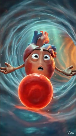 The Blood Journey with a 3D Cartoon Heart 🫀✨: A Fantastical Educational Experience 🚀📚#shorts