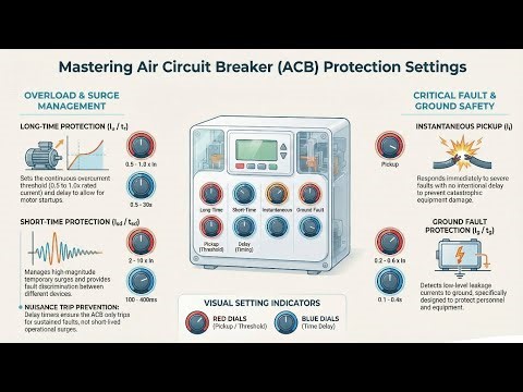 Air Circuit breaker ( ACB ) Protection settings | Training Video