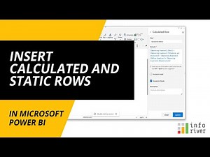 Insert Calculated and Static rows in Microsoft Power BI