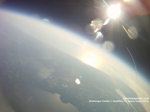 Student Balloon Captures Photo of Shuttle Launch
