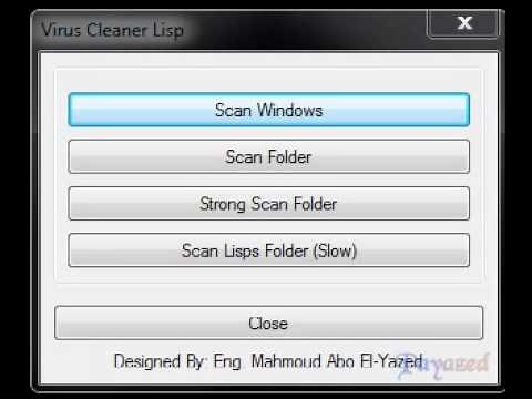 Clean AutoCAD Viruses (VIR) Lisp