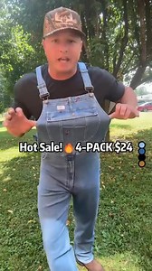 Get 4 pairs of denim bib overalls for just $24! Your ultimate duo for any activity 🤣 With Adjustable Straps and Convenient Tool Pockets | Meirum
