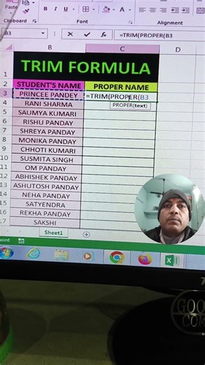 Master Tricks Trim Formula use in Excel|#tricks #trim #tips #formula