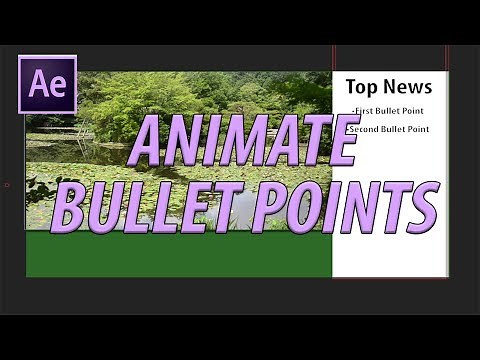 How to Animate Bullet Points in Adobe After Effects CC 2017