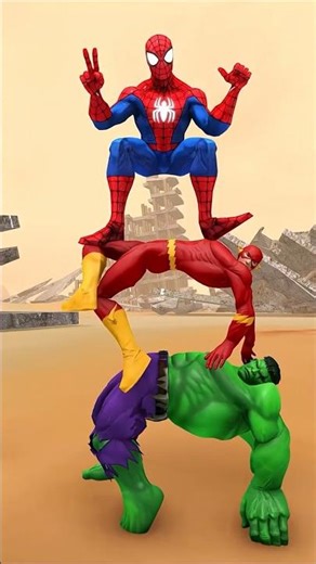 Who is Stronger? Spider-man vs Venom, Hulk, The Flash #gta#spiderman#funnyvideo#homemaranha