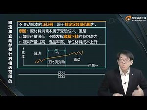 第118讲 固定成本和变动成本、混合成本、成本估计（1）