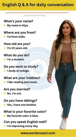 Q&A for Speaking Practice (Beginner to Intermediate)