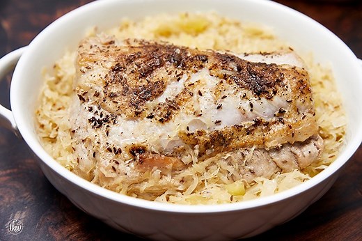 Ring in the New Year with THE BEST Pork and Sauerkraut recipe! Juicy and packed with so much flavor! Mom's recipe perfected! See why it's been the number 1 rated recipe since it first posted in 2015! Plus read about my Mom's New Year's Eve traditions! Make sure to leave a comment on the blog post too! Get the recipe --> https://www.thekitchenwhisperer.net/2015/02/06/best-ever-pork-roast-sauerkraut/ | The Kitchen Whisperer